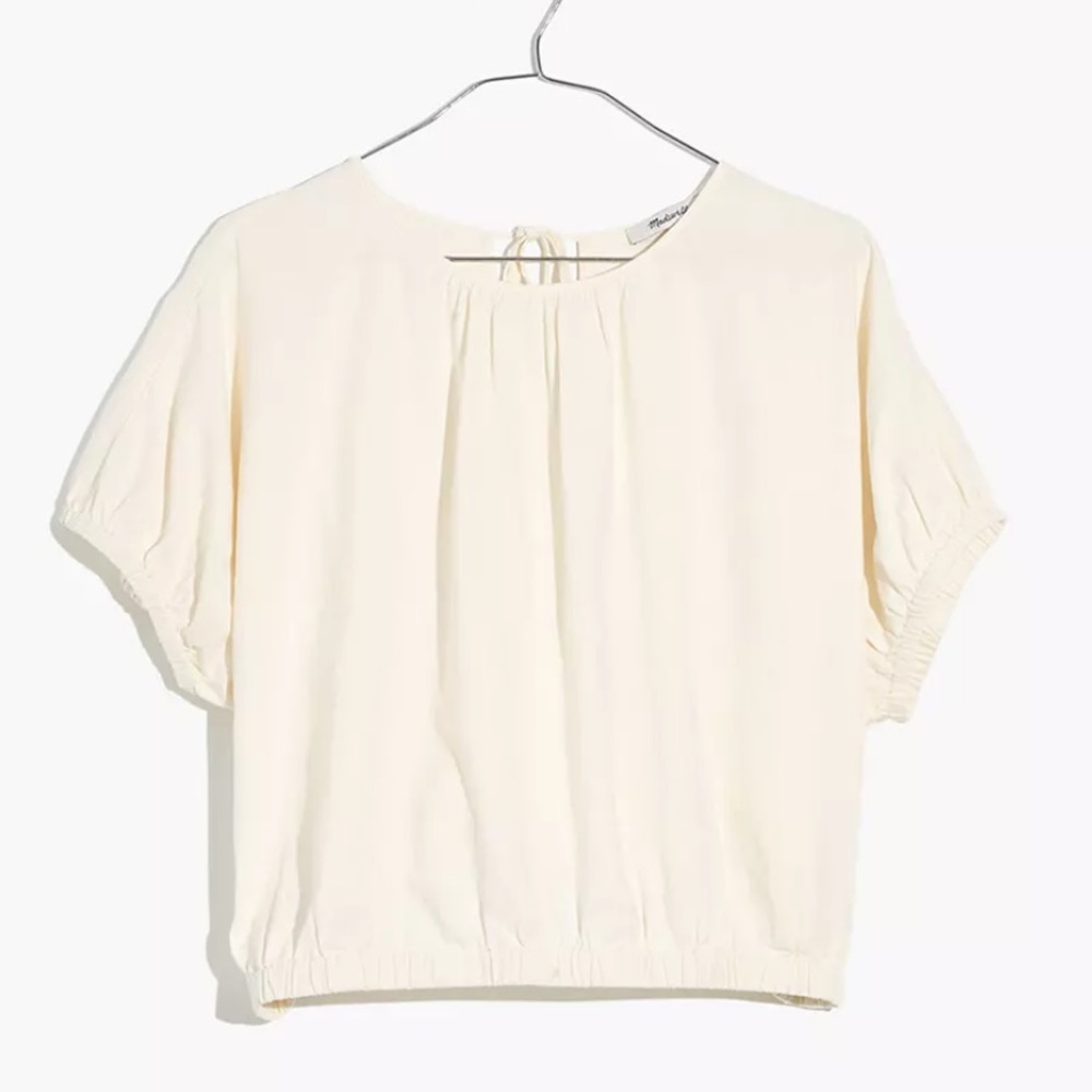 Madewell Linen-Blend Michele Bubble Top
